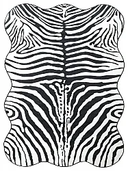 Valovita preproga Wilton - Zebra (preto/branco)