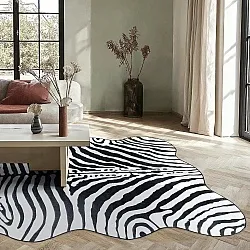 Valovita preproga Wilton - Zebra (preto/branco)