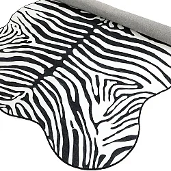 Valovita preproga Wilton - Zebra (preto/branco)