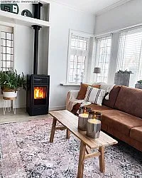 Tapete Wilton - Douz (preto/multicolorido)