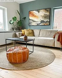 Tapete redondo - Dhurry (bege)