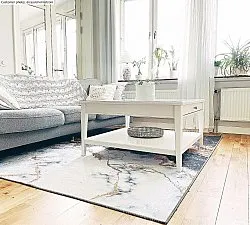 Tapete Wilton - Padova (preto/branco/dourado)