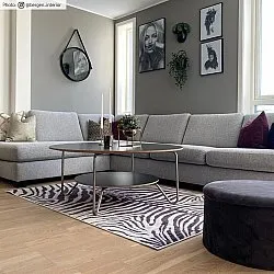 Tapete Wilton - Zebra (preto/branco)