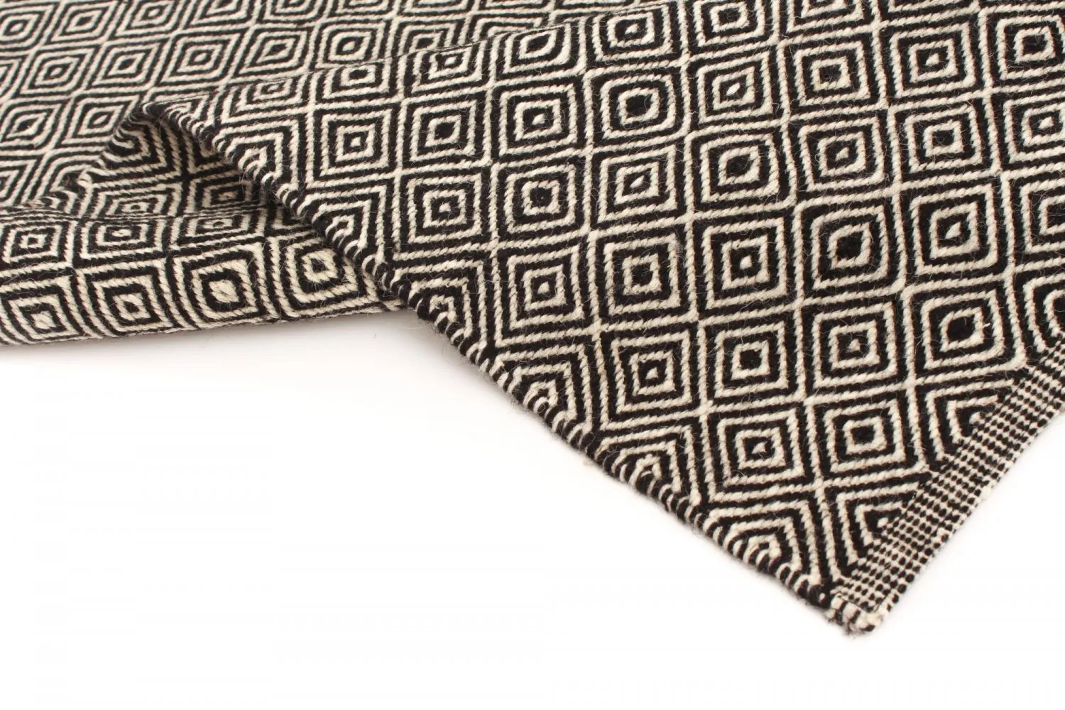 Tapete de lã - Varella (preto/branco)