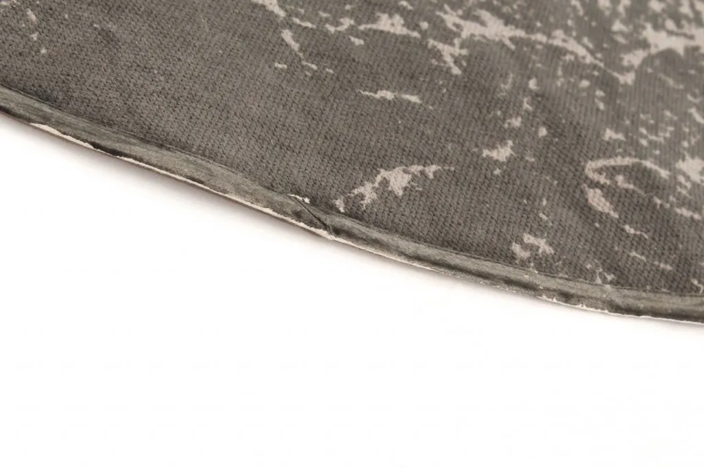 Tapete de retalhos - Cassis (redondo) (cinza)