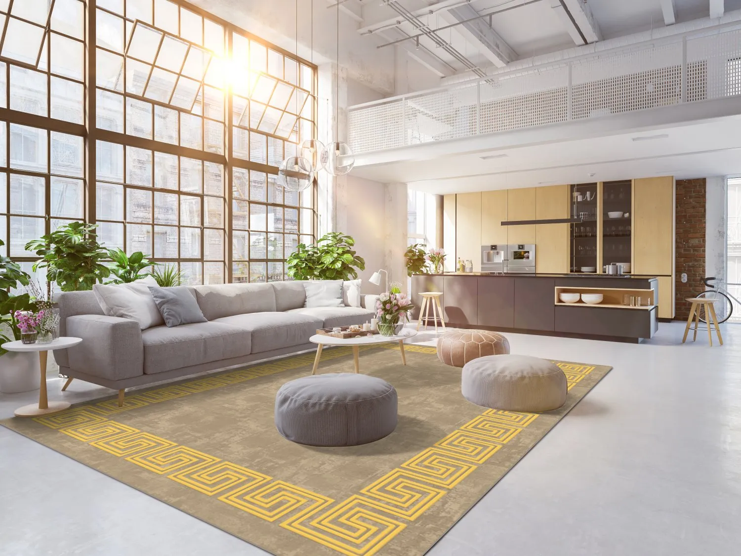 Tapete Wilton - Myra (bege/amarelo)