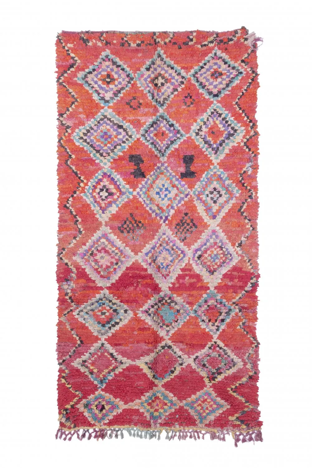 Tapete Berbere Marroquino Boucherouite 260 x 130 cm
