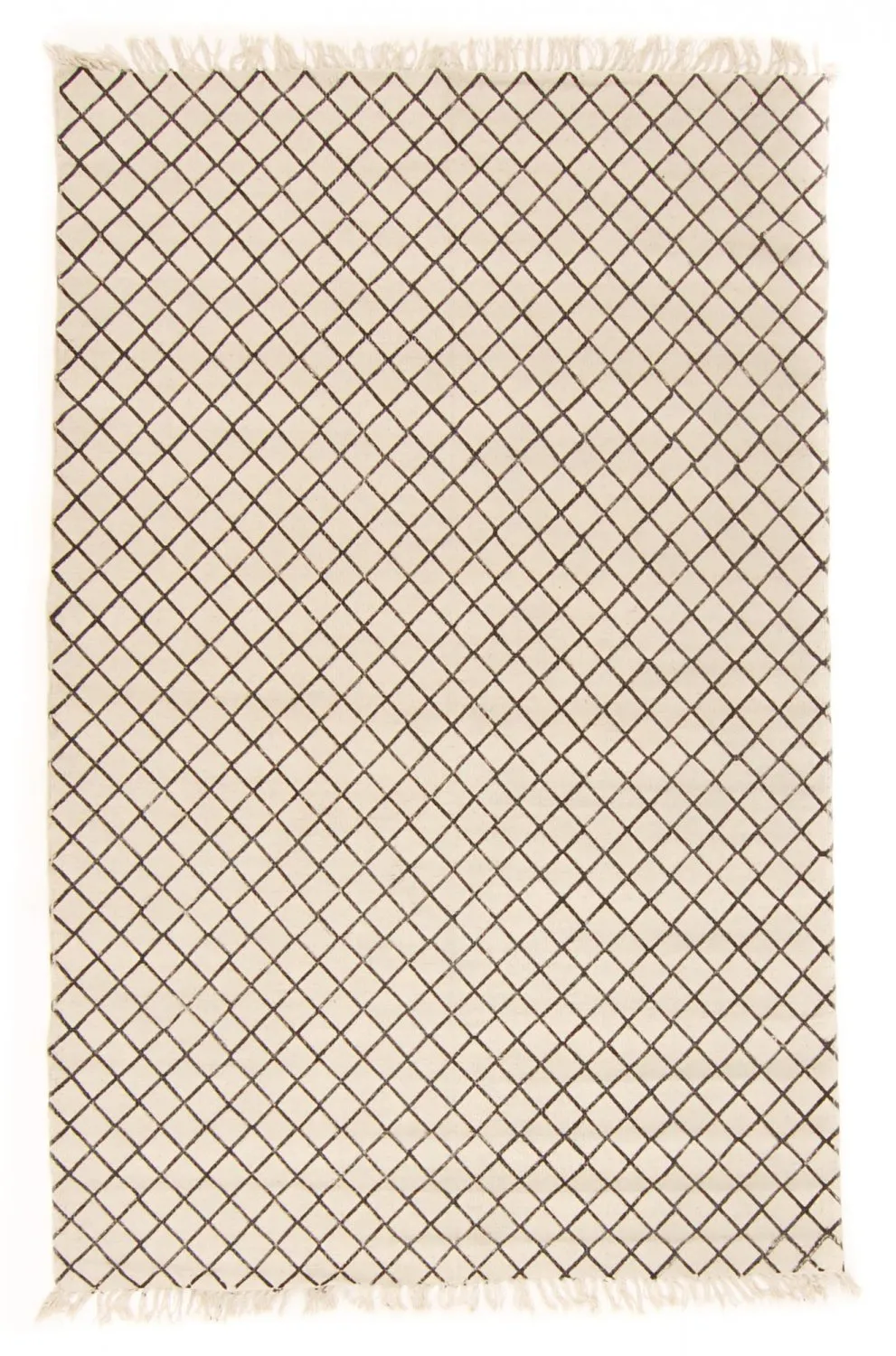 Tapete de retalhos - Agadir (preto/branco)