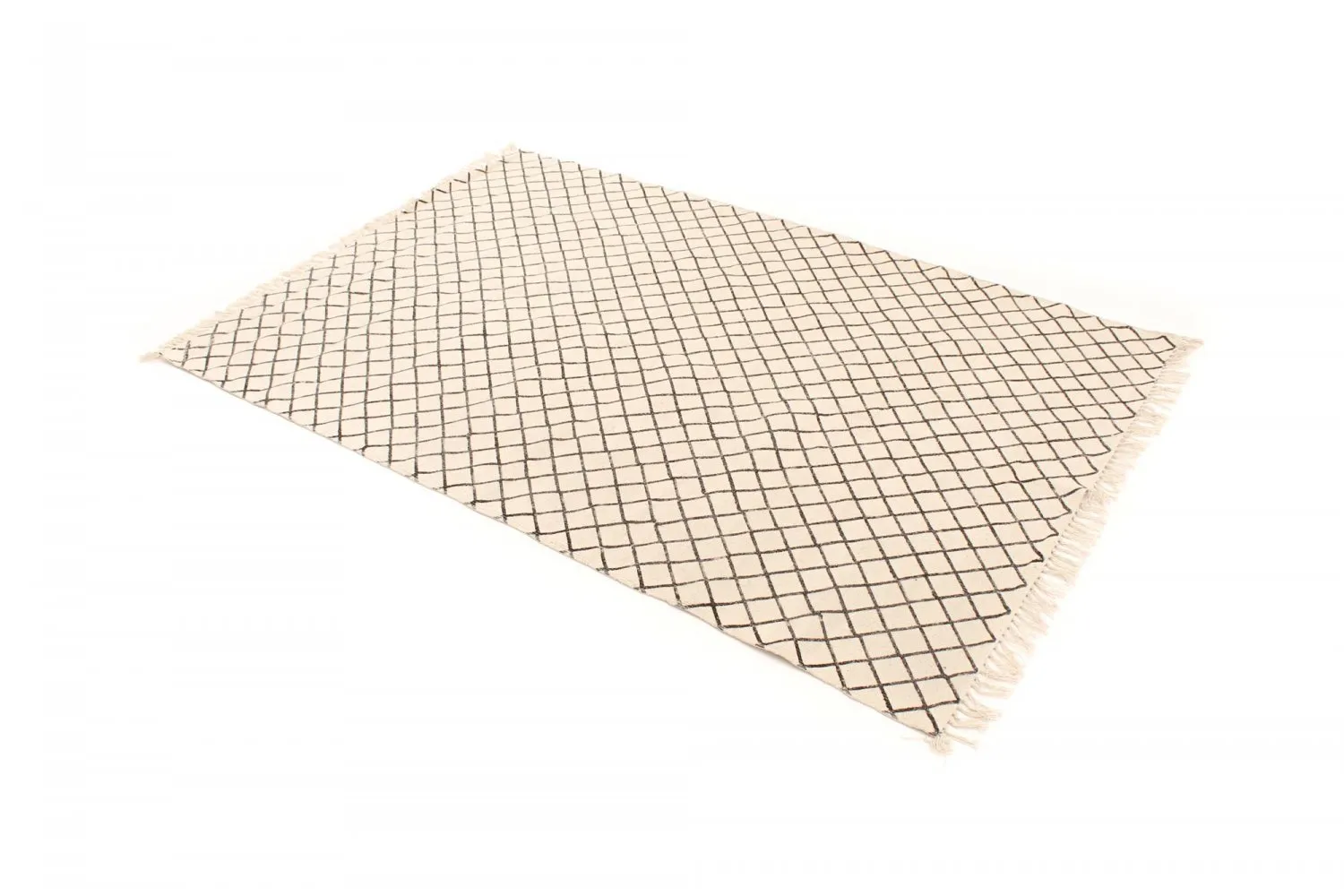 Tapete de retalhos - Agadir (preto/branco)