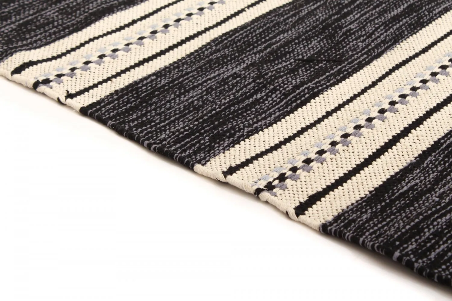 Tapete de retalhos - Kajsa (preto)