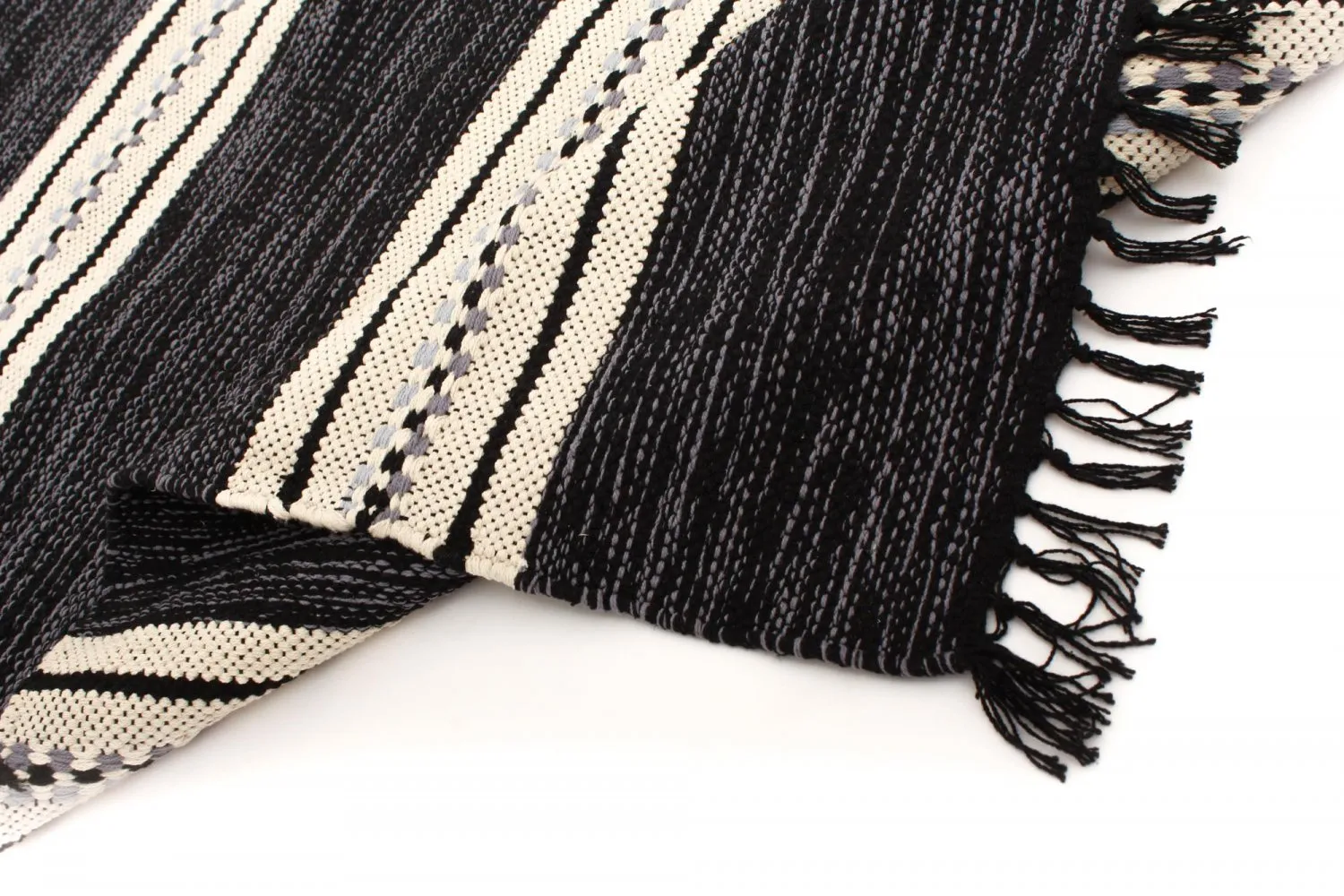 Tapete de retalhos - Kajsa (preto)