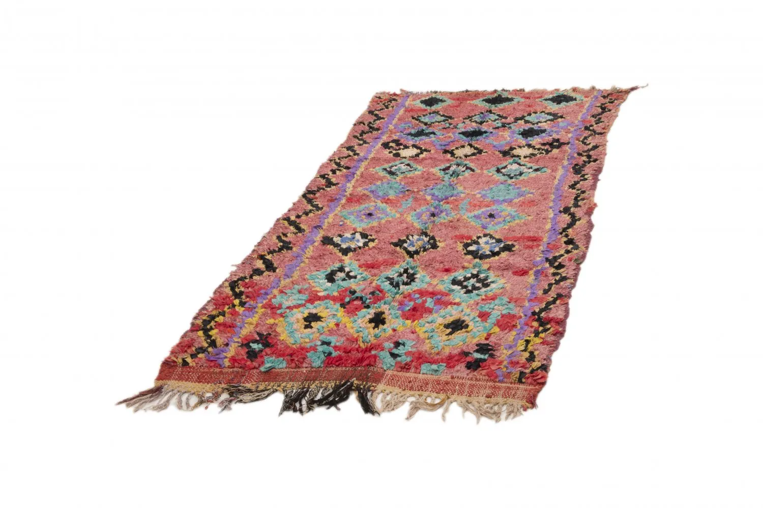 Tapete Berbere Marroquino Boucherouite 240 x 105 cm
