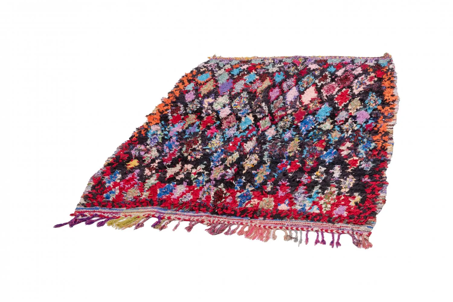 Tapete Berbere Marroquino Boucherouite 185 x 125 cm
