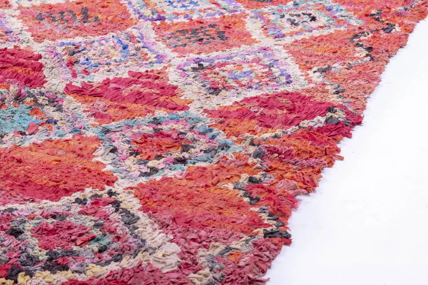 Tapete Berbere Marroquino Boucherouite 260 x 130 cm
