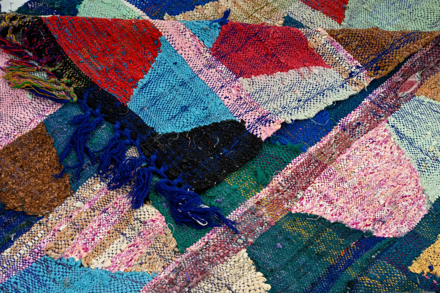 Tapete Berbere Marroquino Boucherouite 140 x 290 cm
