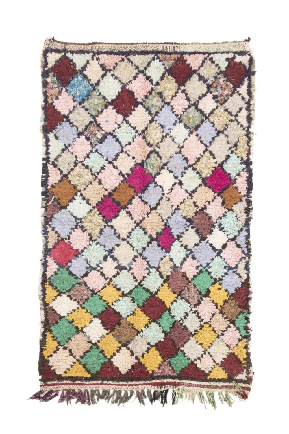 Tapete Berbere Marroquino Boucherouite 195 x 120 cm