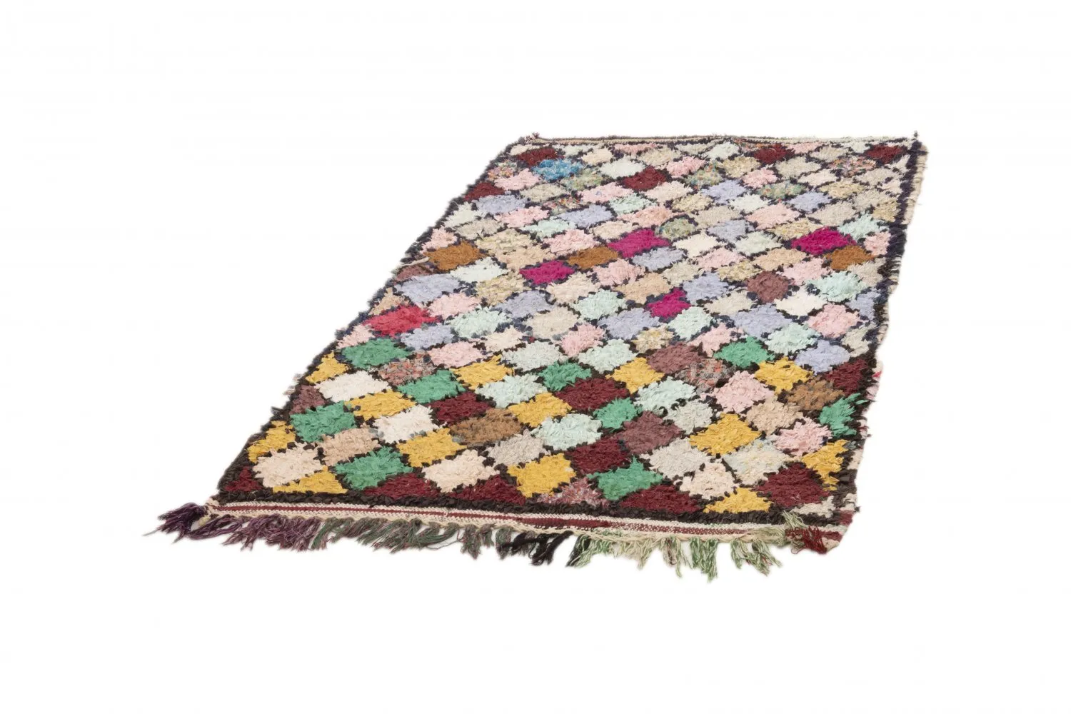Tapete Berbere Marroquino Boucherouite 195 x 120 cm