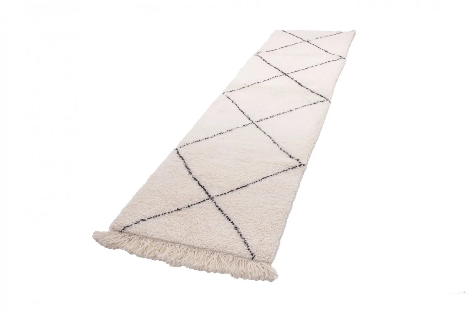 Tapete Kilim Marroquino Beni Ourain 305 x 85 cm