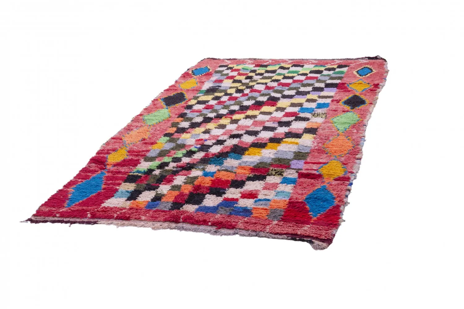 Tapete Berbere Marroquino Boucherouite 240 x 140 cm