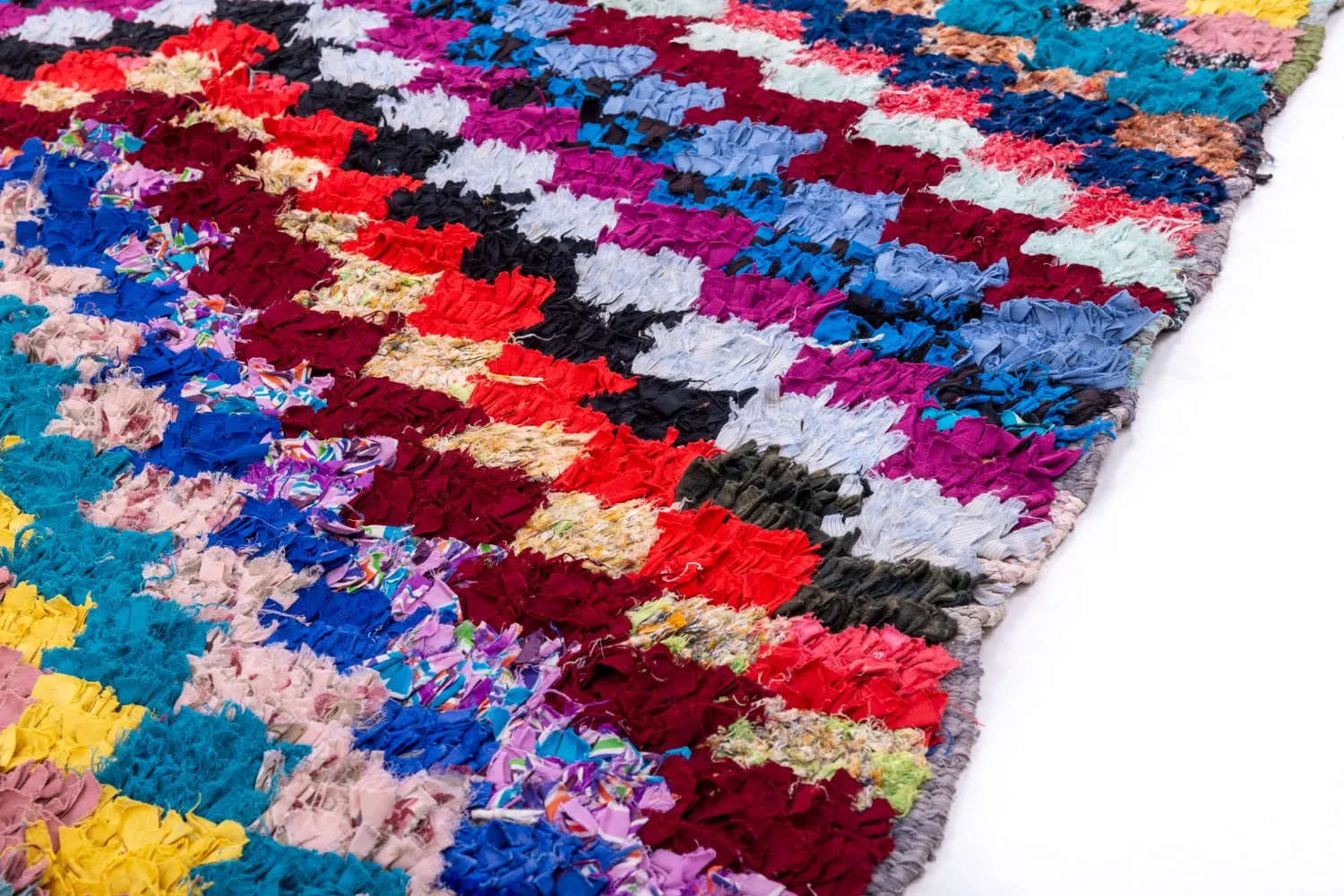 Tapete Berbere Marroquino Boucherouite 245 x 125 cm