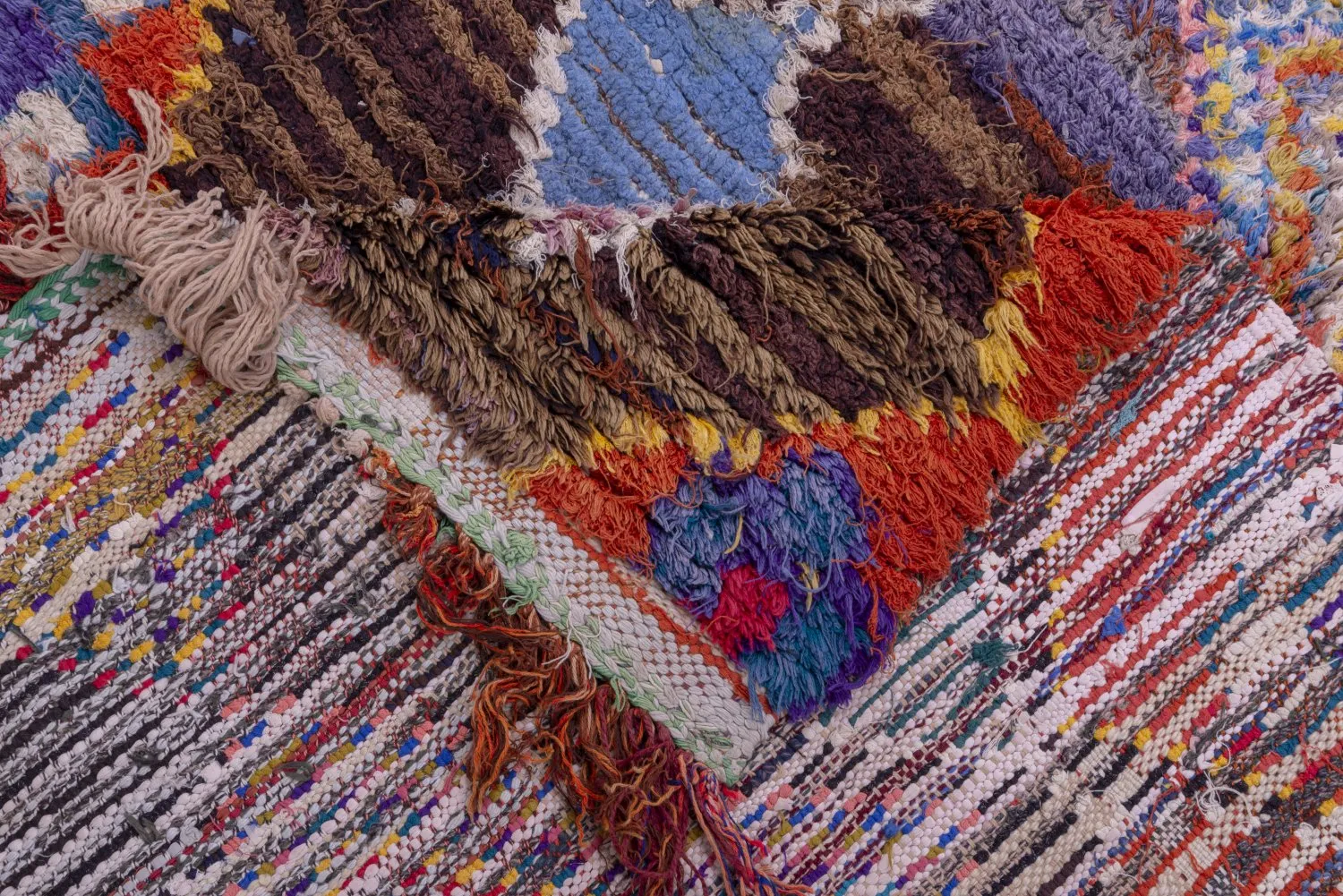 Tapete Berbere Marroquino Boucherouite 285 x 145 cm