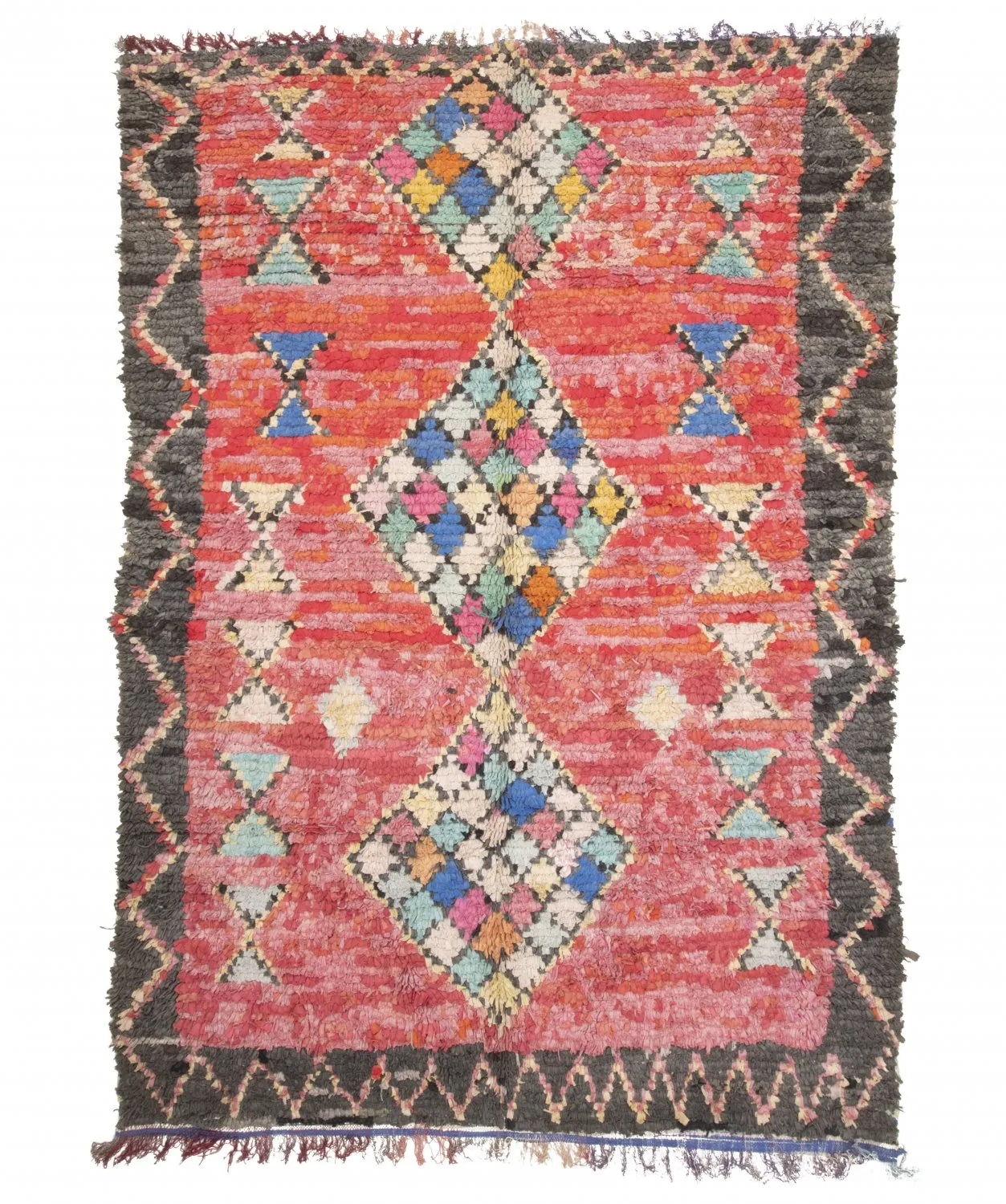 Tapete Berbere Marroquino Boucherouite 230 x 155 cm