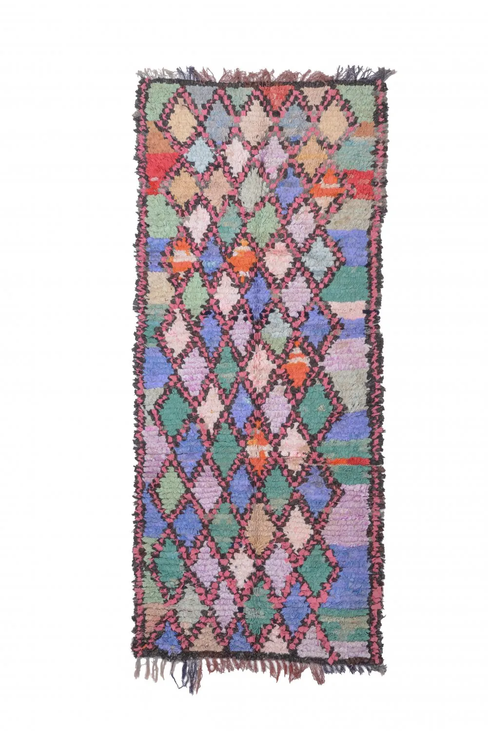 Tapete Berbere Marroquino Boucherouite 245 x 100 cm