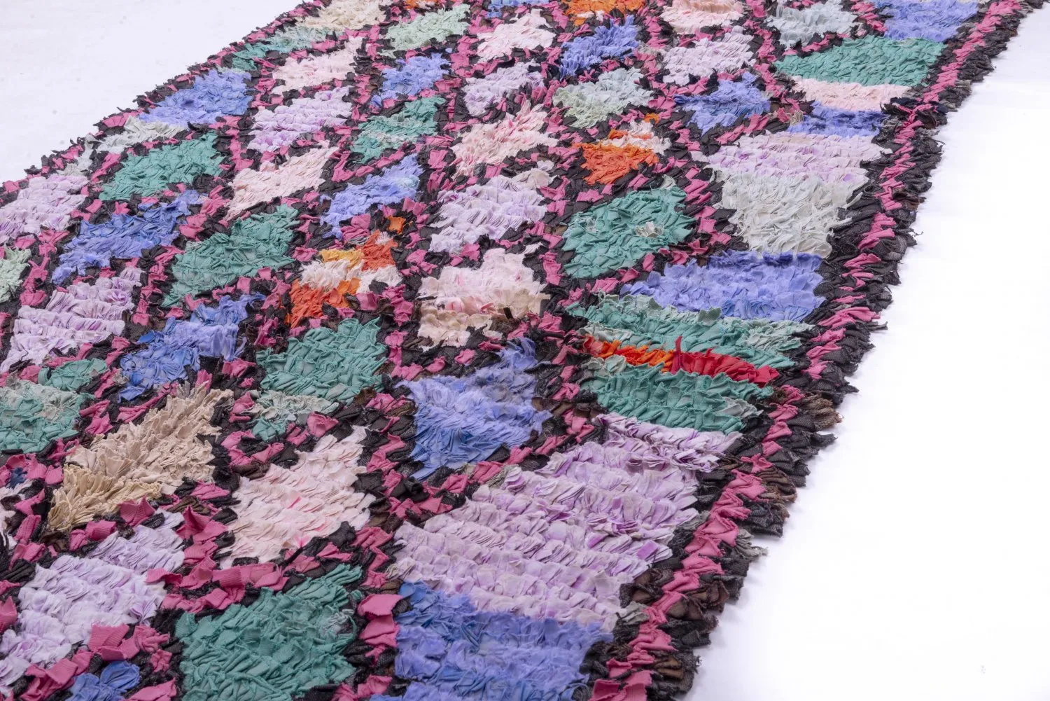 Tapete Berbere Marroquino Boucherouite 245 x 100 cm