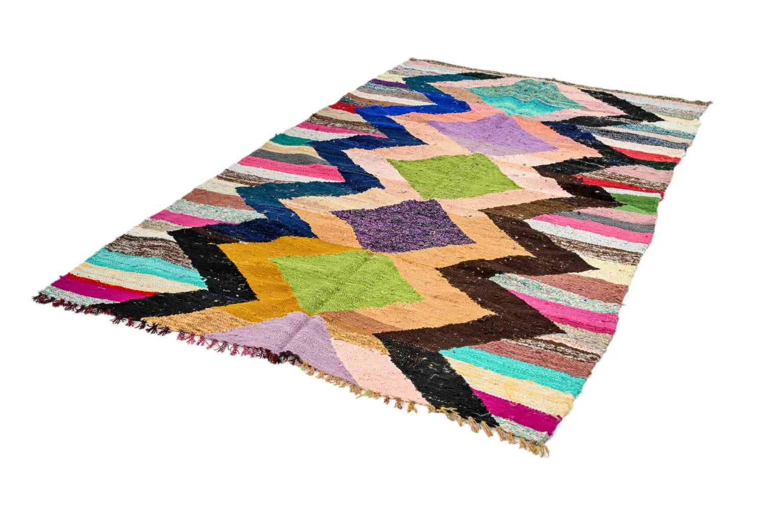 Tapete Berbere Marroquino Boucherouite 155 x 260 cm
