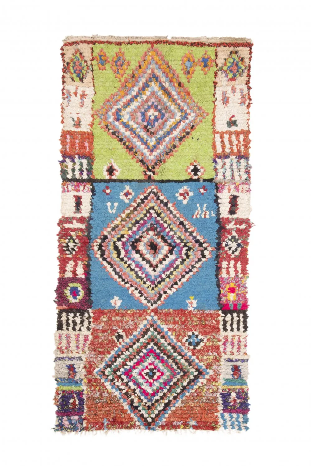 Tapete Berbere Marroquino Boucherouite 205 x 100 cm