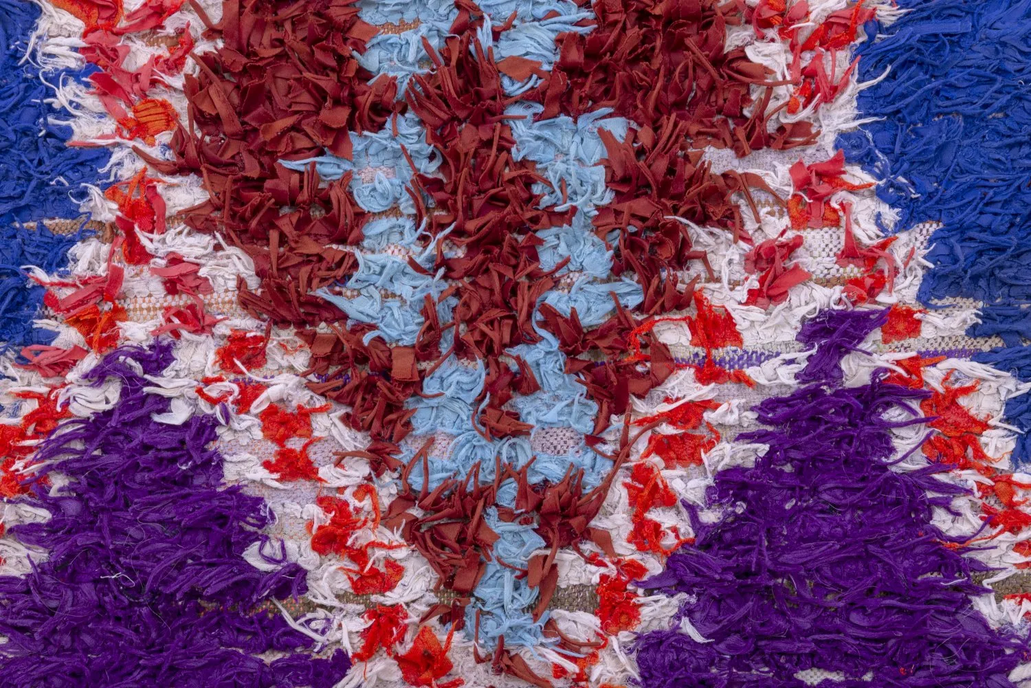 Tapete Berbere Marroquino Boucherouite 235 x 90 cm