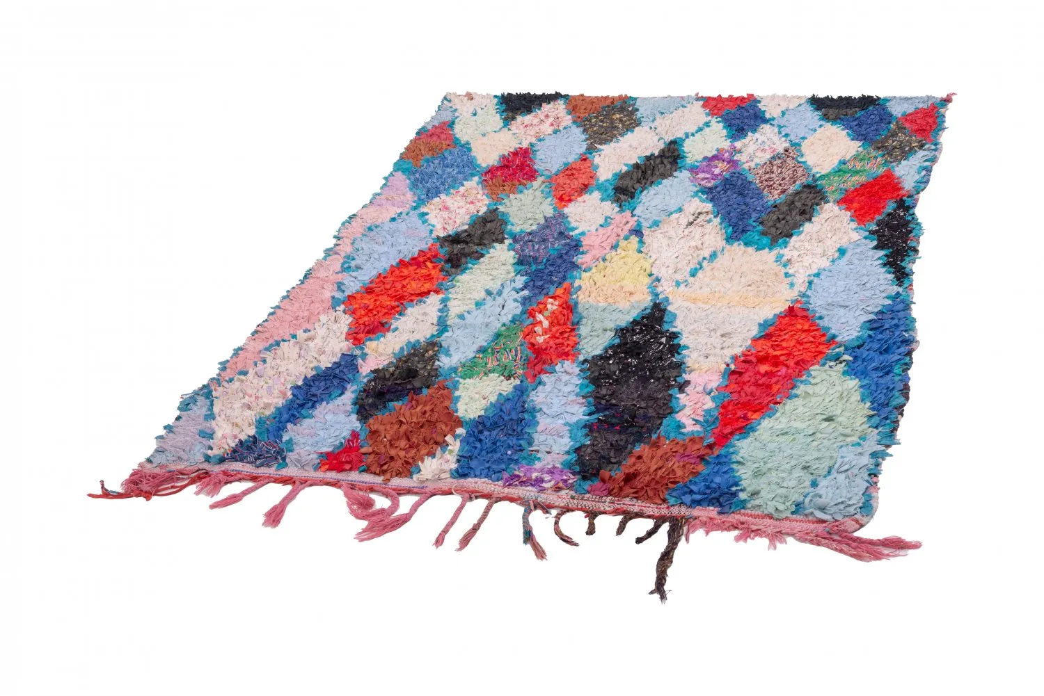 Tapete Berbere Marroquino Boucherouite 200 x 130 cm
