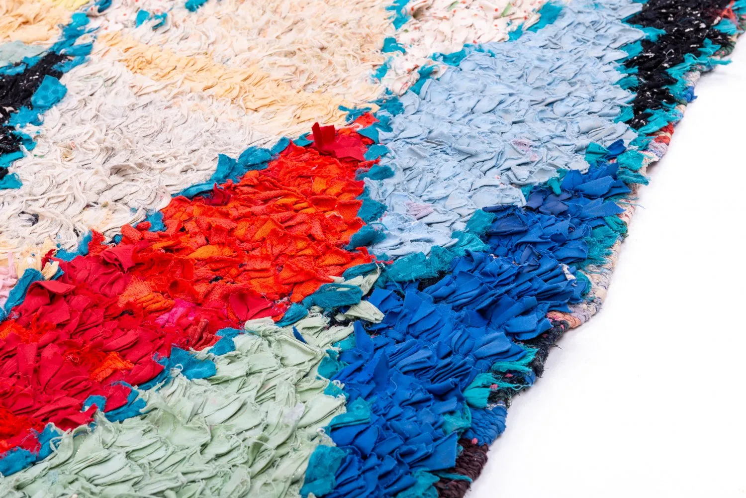 Tapete Berbere Marroquino Boucherouite 200 x 130 cm