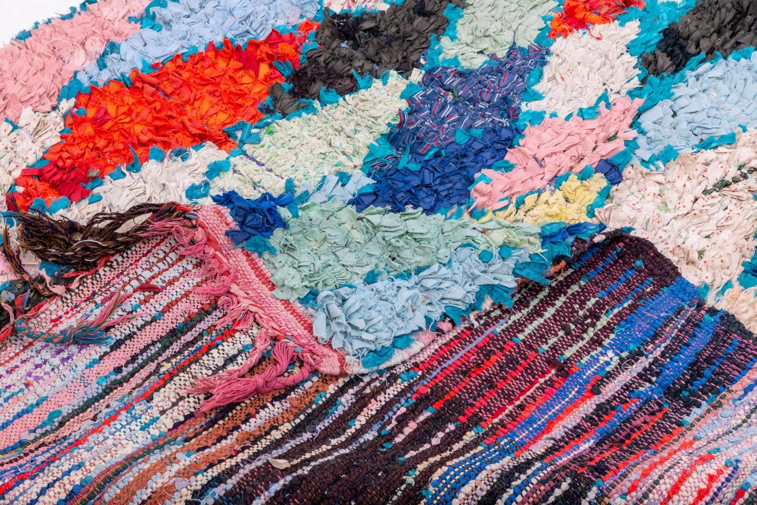 Tapete Berbere Marroquino Boucherouite 200 x 130 cm