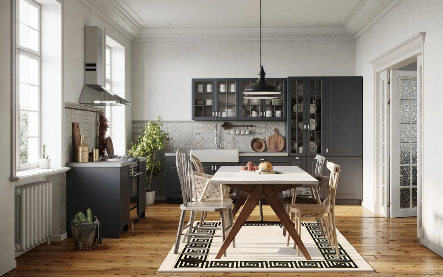 Tapete Wilton - Mytos (bege/preto)