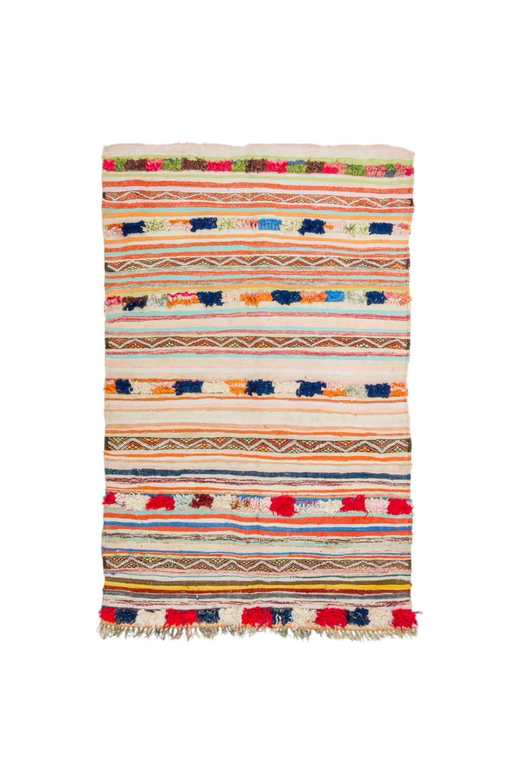 Tapete Berbere Marroquino Boucherouite 145 x 225 cm