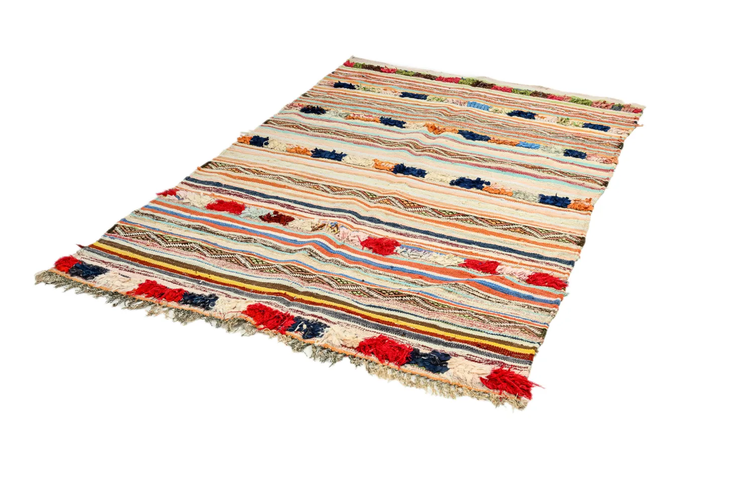 Tapete Berbere Marroquino Boucherouite 145 x 225 cm