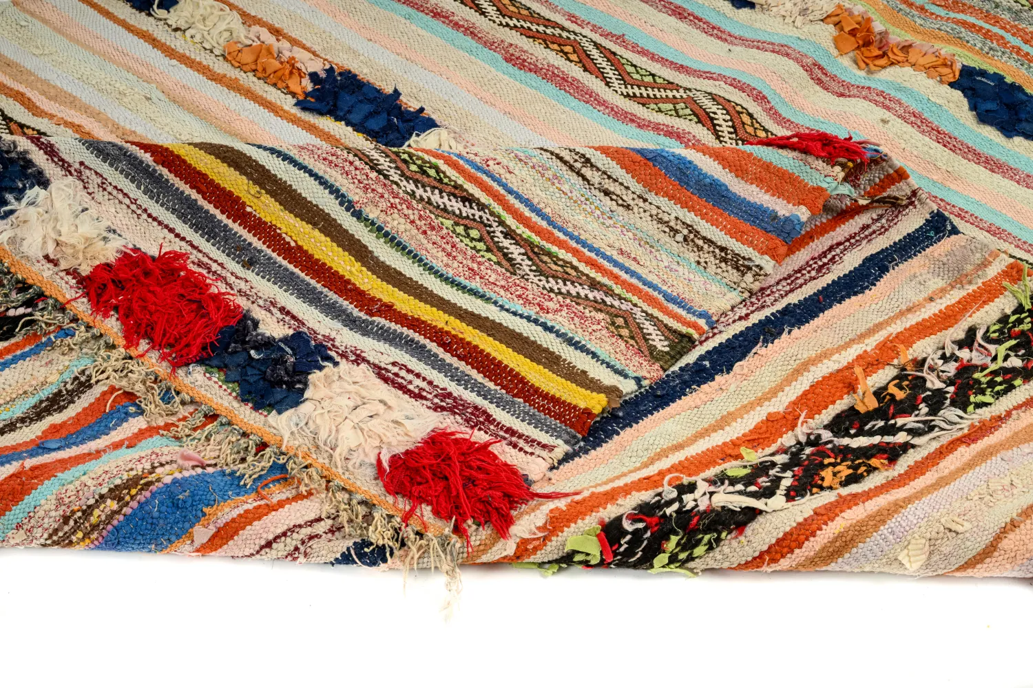 Tapete Berbere Marroquino Boucherouite 145 x 225 cm