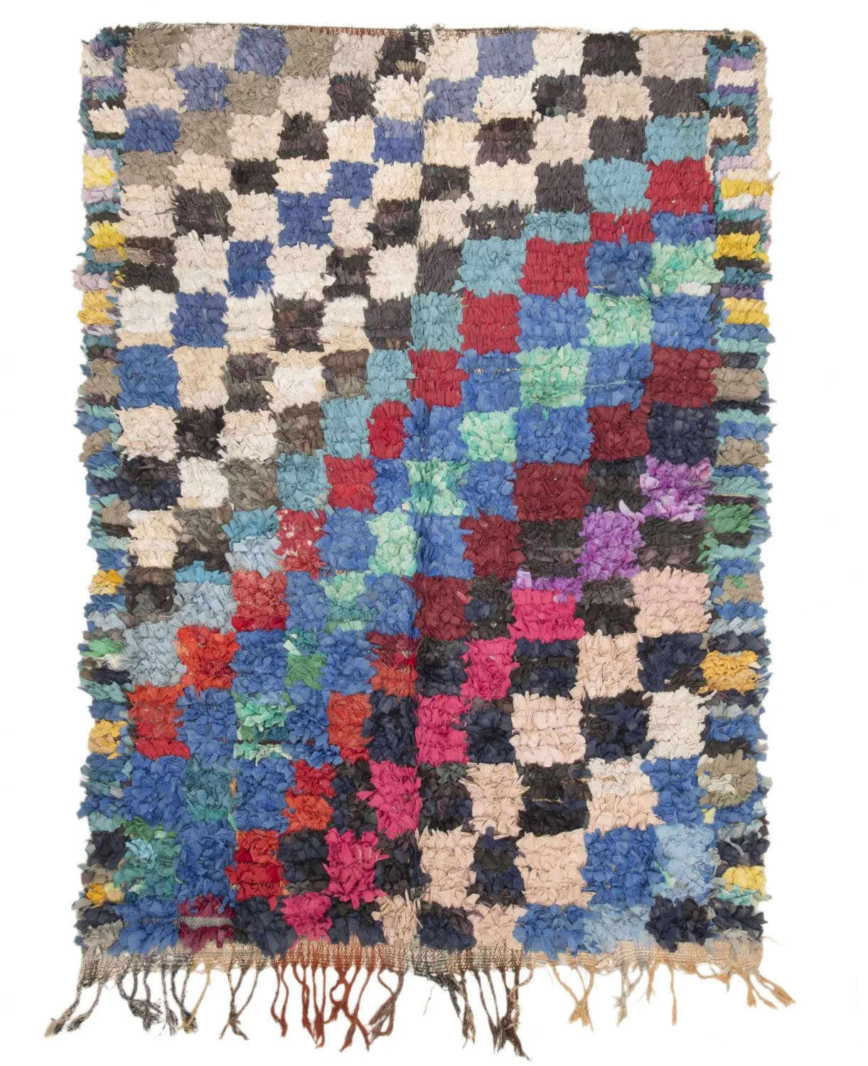 Tapete Berbere Marroquino Boucherouite 225 x 155 cm