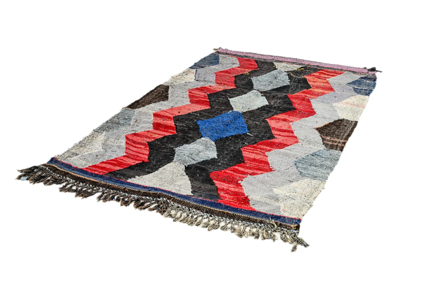 Tapete Berbere Marroquino Boucherouite 135 x 225 cm