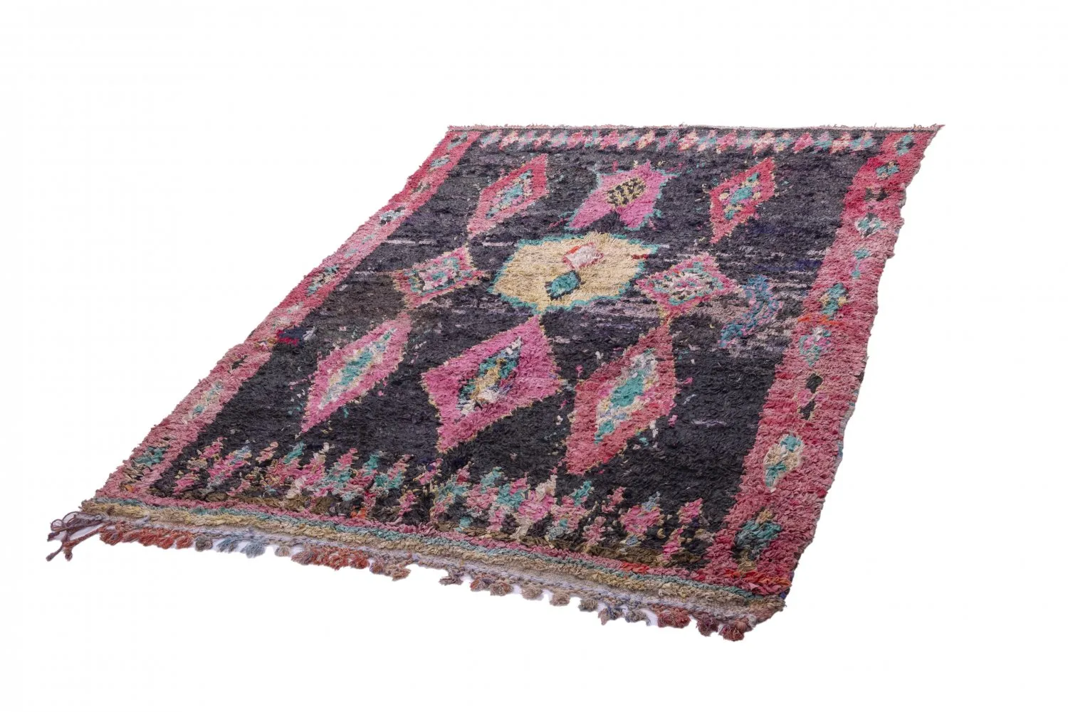 Tapete Berbere Marroquino Boucherouite 240 x 155 cm