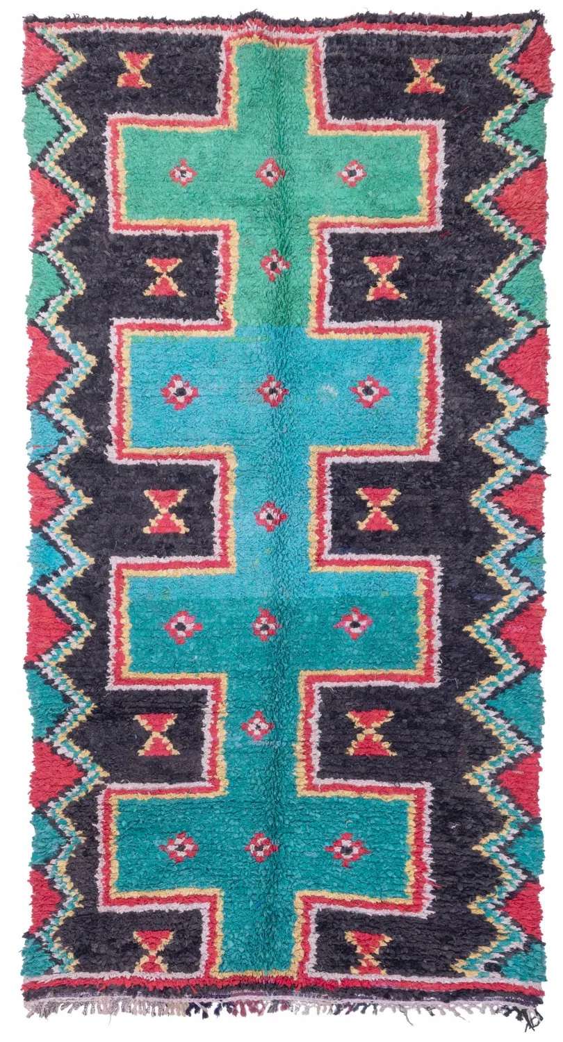 Tapete Berbere Marroquino Boucherouite 310 x 160 cm