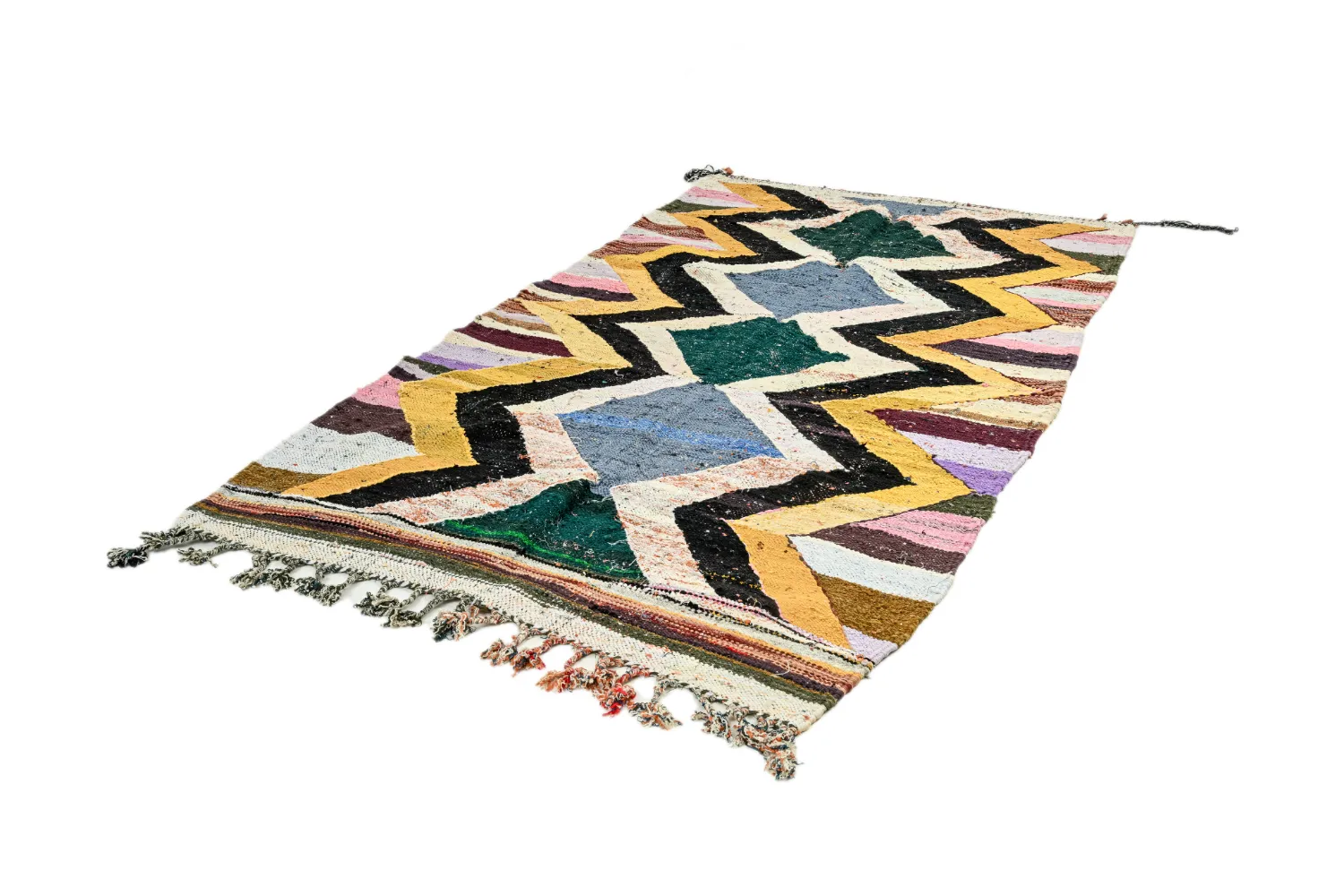 Tapete Berbere Marroquino Boucherouite 135 x 260 cm