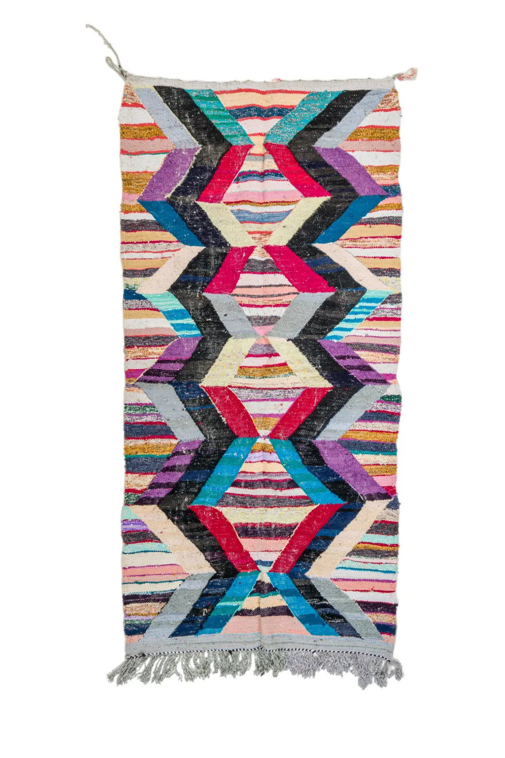 Tapete Berbere Marroquino Boucherouite 140 x 290 cm
