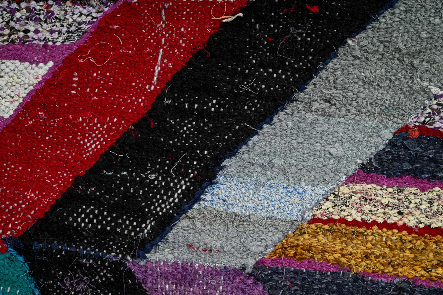 Tapete Berbere Marroquino Boucherouite 140 x 290 cm