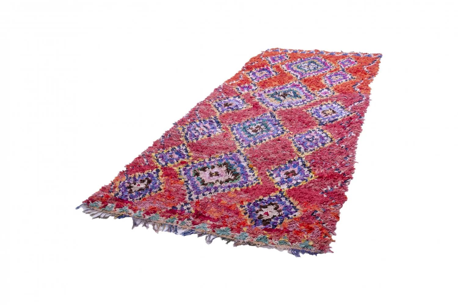 Tapete Berbere Marroquino Boucherouite 315 x 135 cm