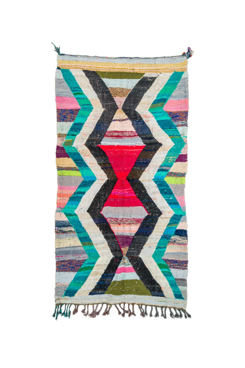 Tapete Berbere Marroquino Boucherouite 140 x 260 cm