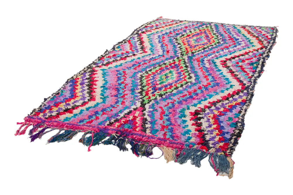 Tapete Berbere Marroquino Boucherouite 270 x 145 cm