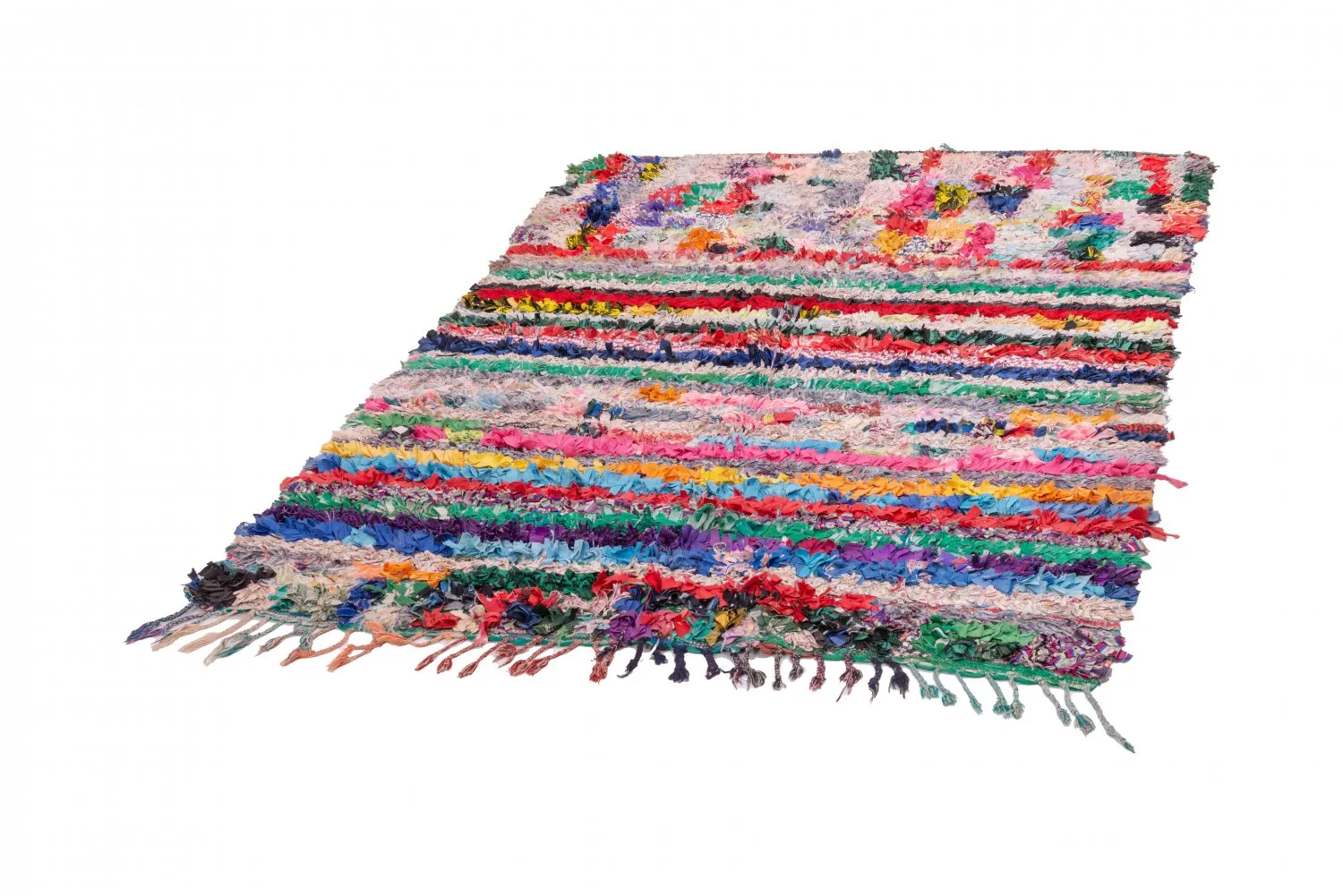 Tapete Berbere Marroquino Boucherouite 210 x 145 cm