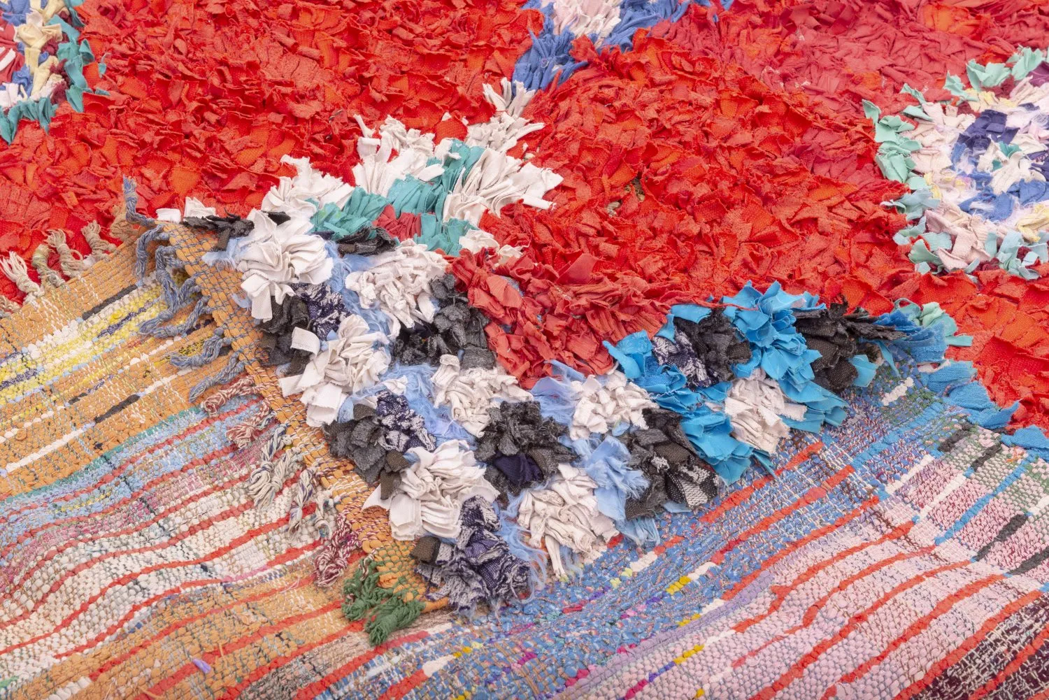 Tapete Berbere Marroquino Boucherouite 295 x 150 cm
